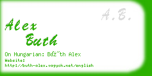 alex buth business card